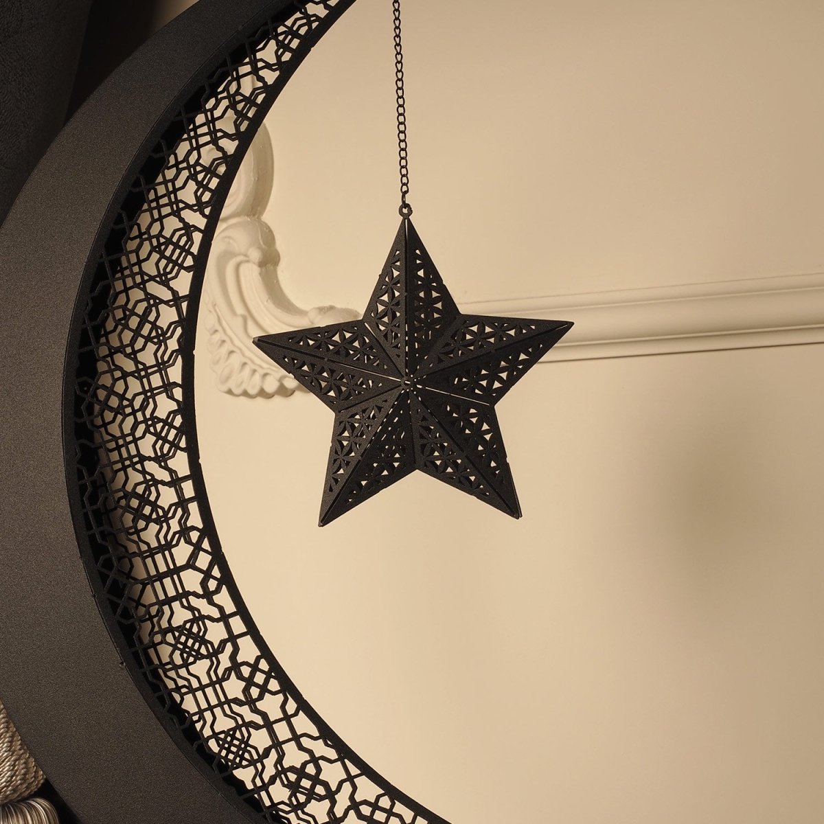 3D Metal Crescent Moon Islamic Decor - WAMH110