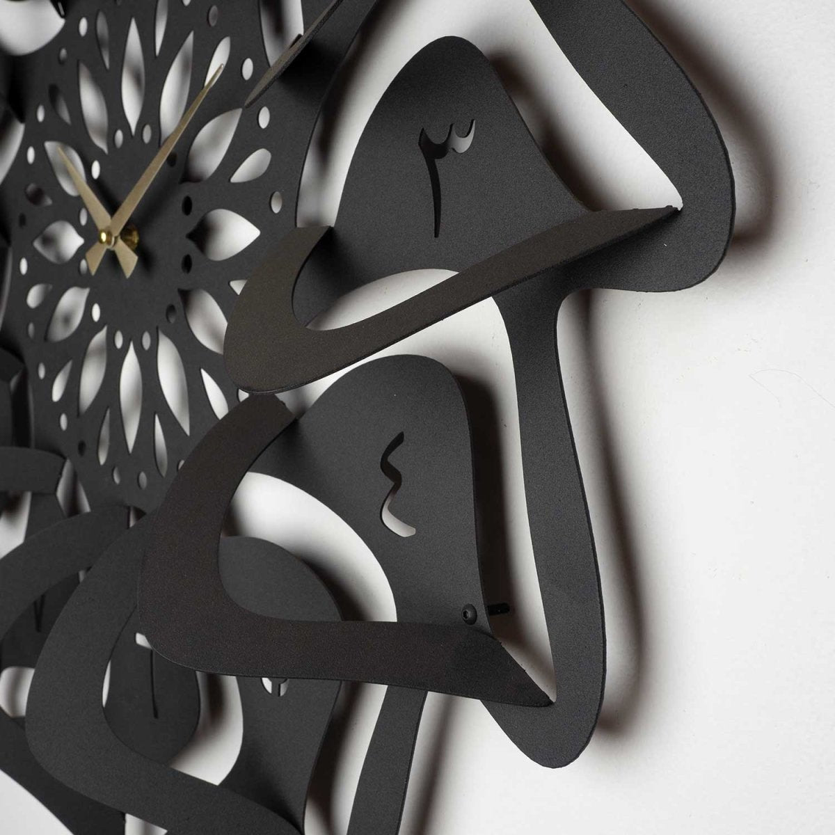 3D Metal Wall Clock with Arabic Numbers - WAMS010