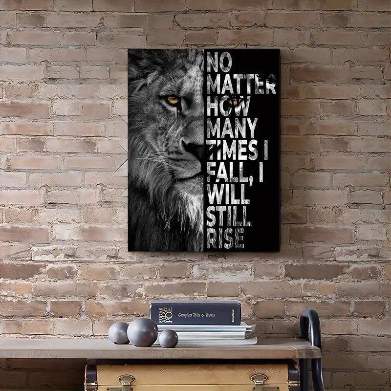 Lion Inspirational Motivational Quotes uv on ACrylic