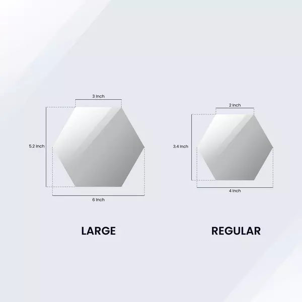 Acrylic Hexagon Mirror Wall Stickers