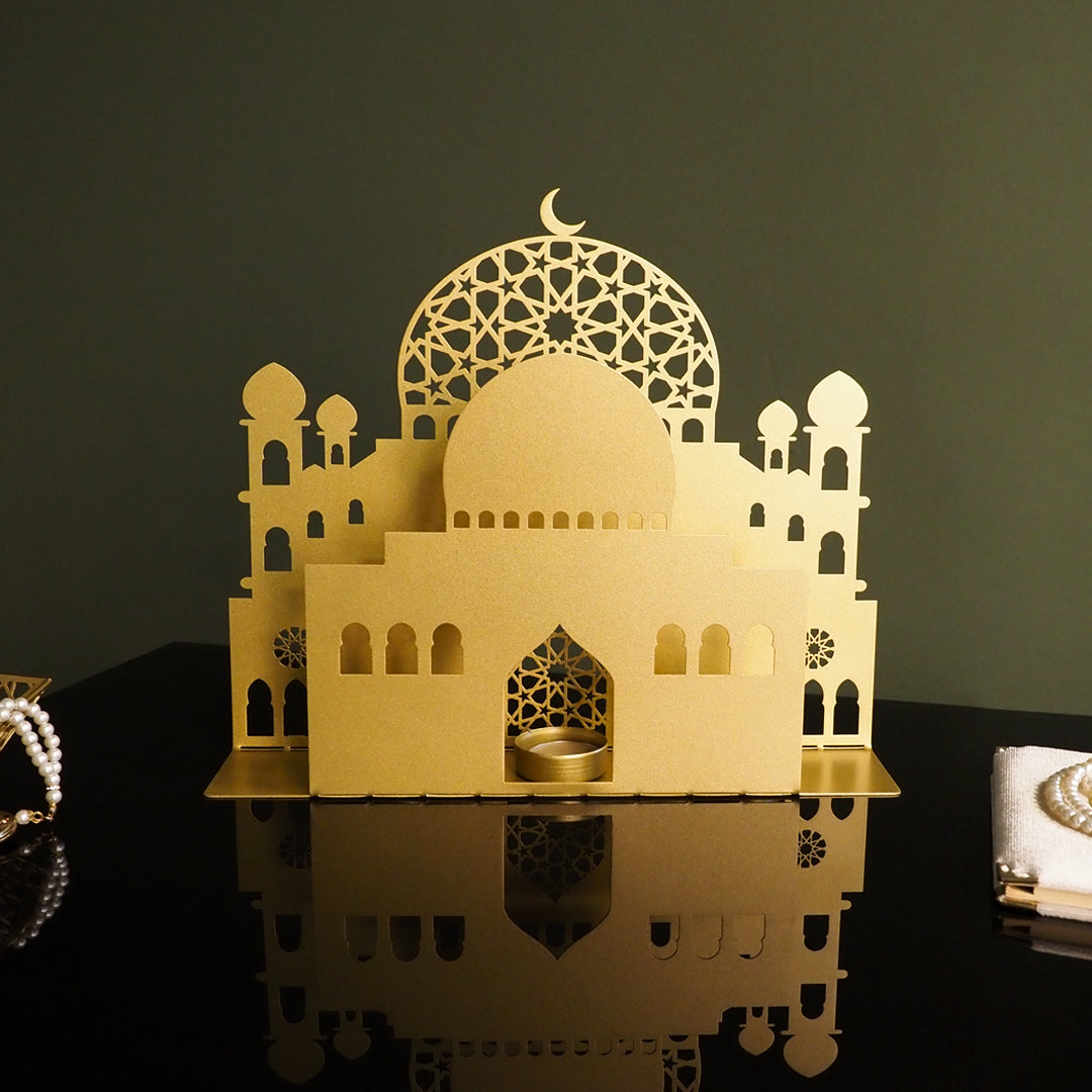 Mosque Patterned Metal Desktop Decor - WAMH150