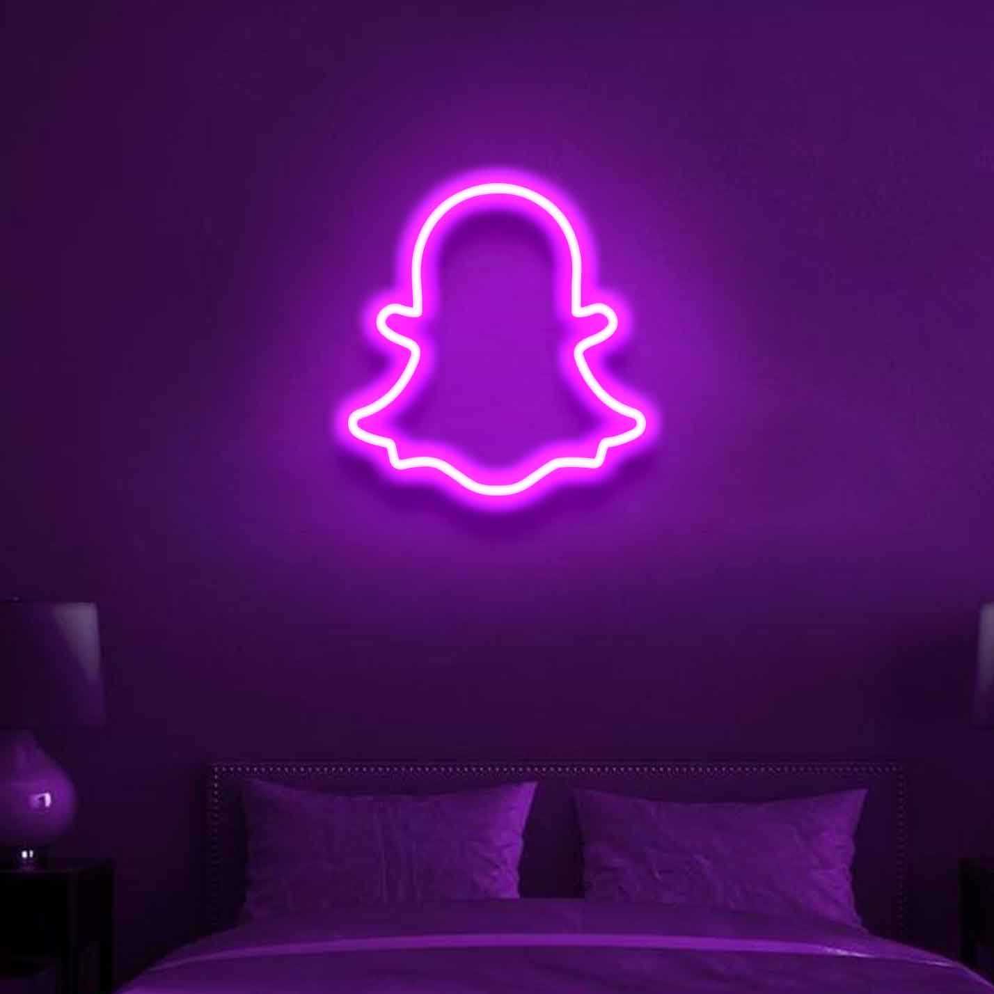 Snapchat Logo Neon Sign - Neon Light