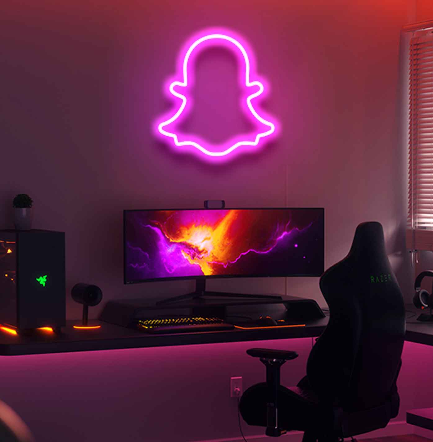 Snapchat Logo Neon Sign - Neon Light