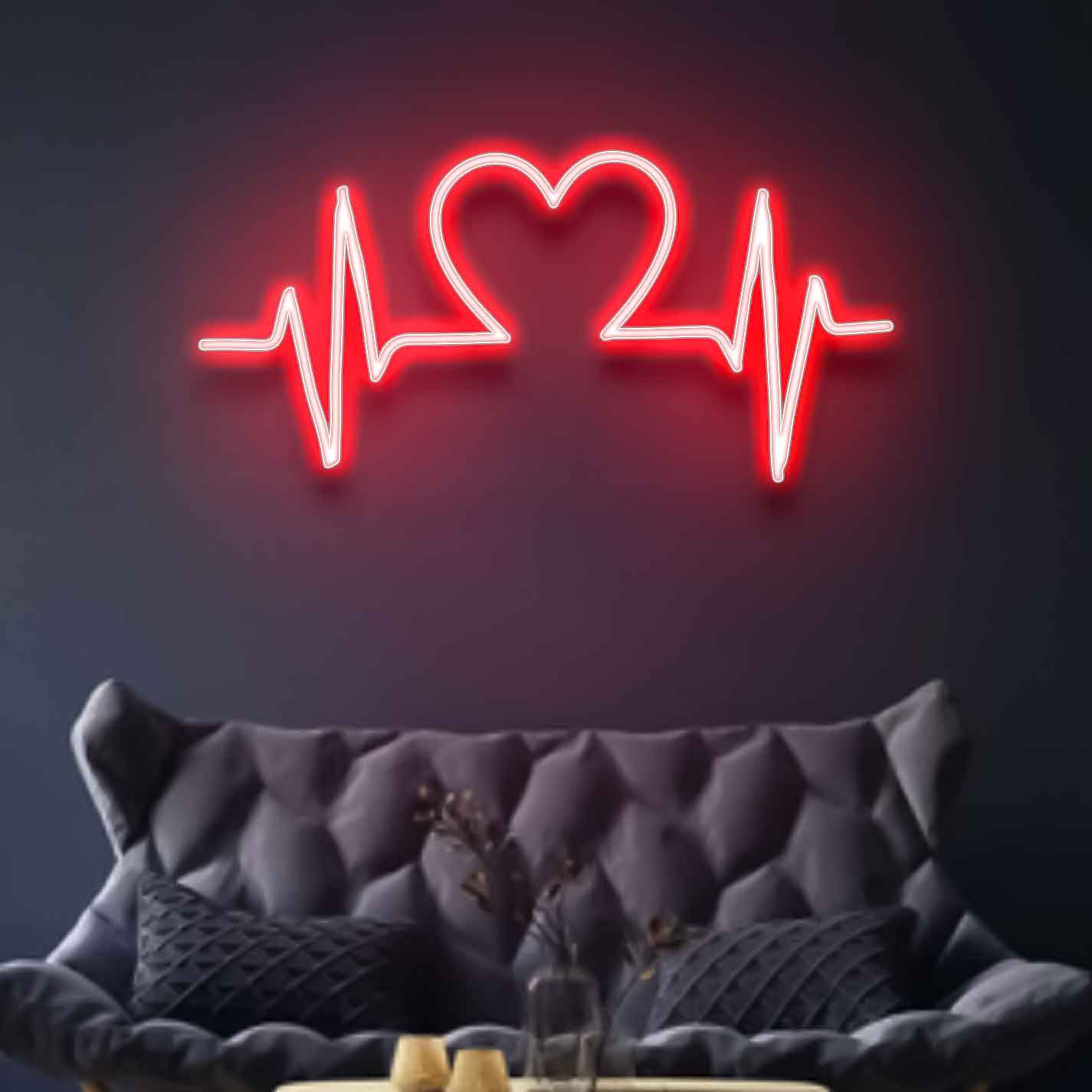 Love Heart Beat Neon Sign - Neon Lights