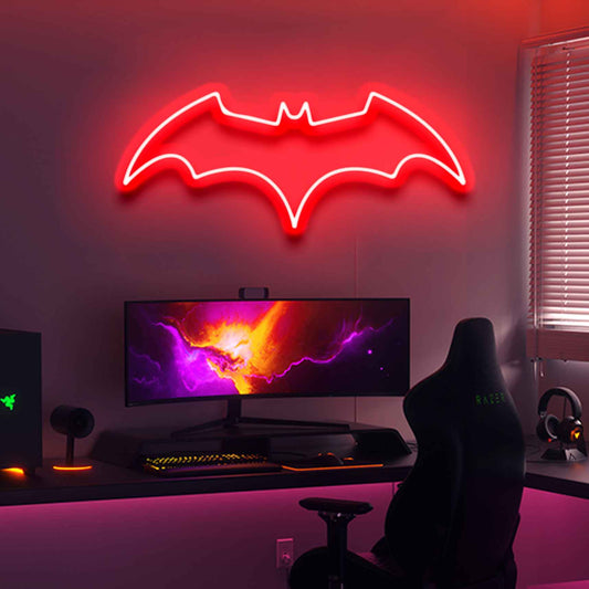 Neon Light Batman Sign - Embrace the Dark Knight with Neon Brilliance