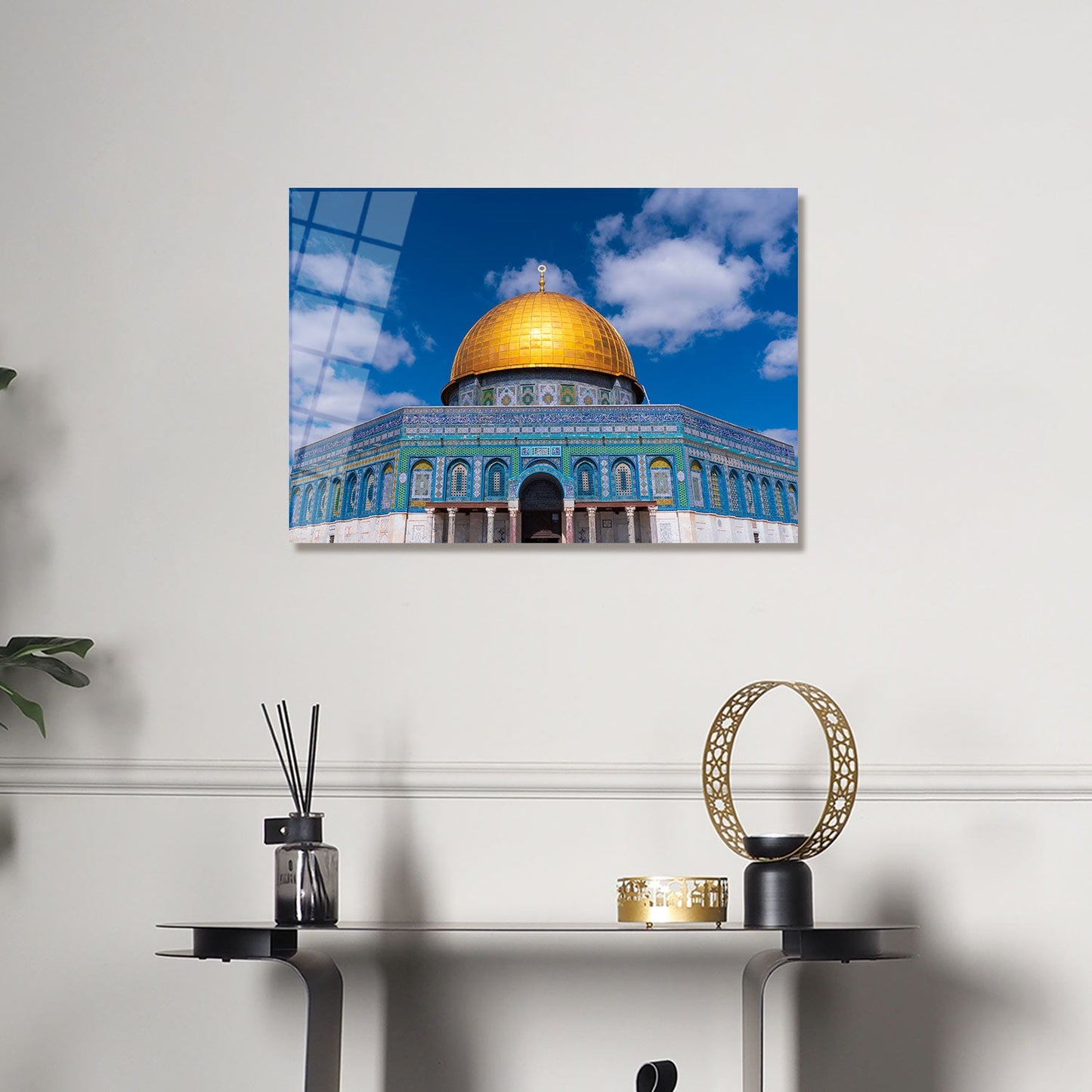 Dome of the Rock Glass Islamic Wall Art - WTC032