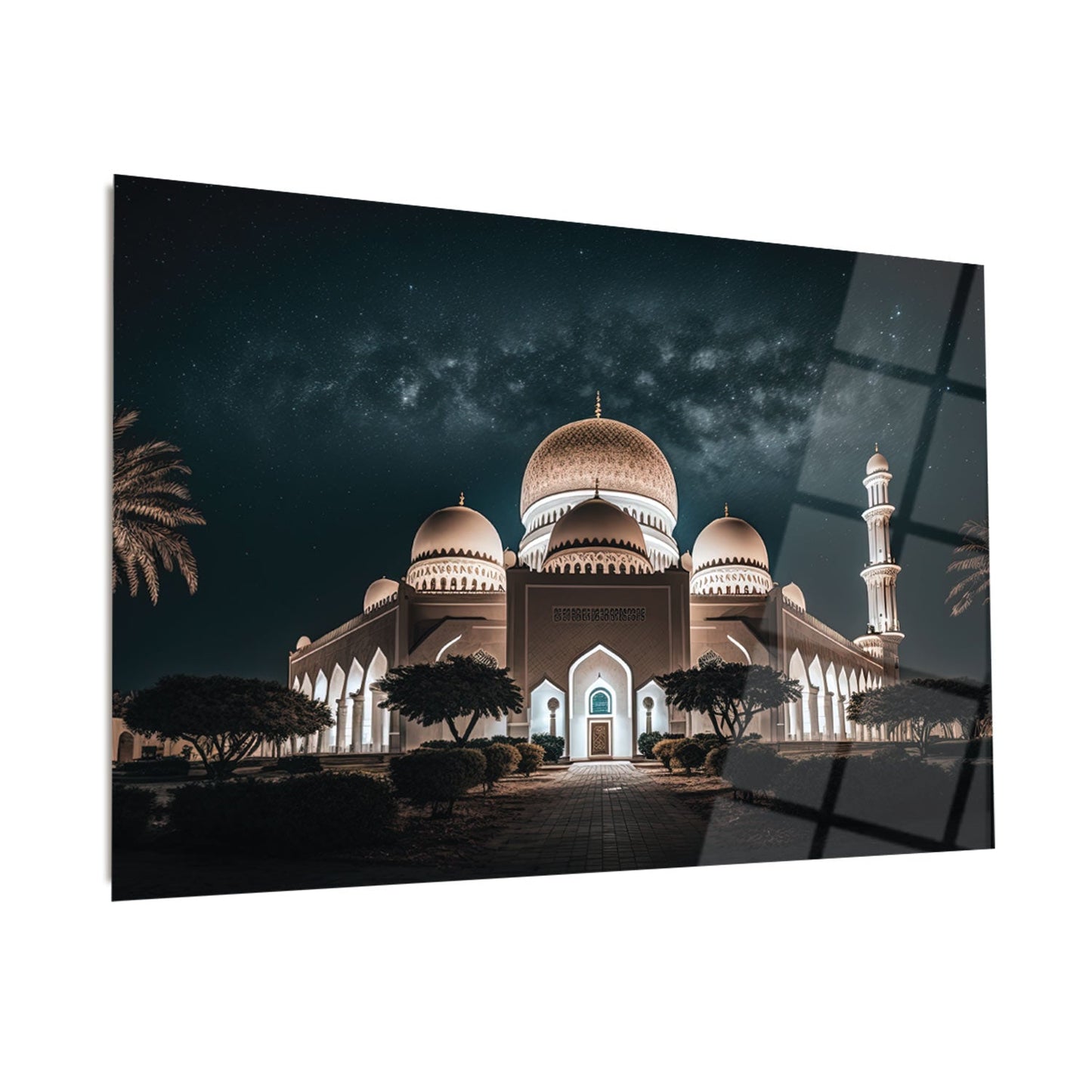 Sheikh Zayed Grand Mosque Glass Islamic Wall Art - WTC010