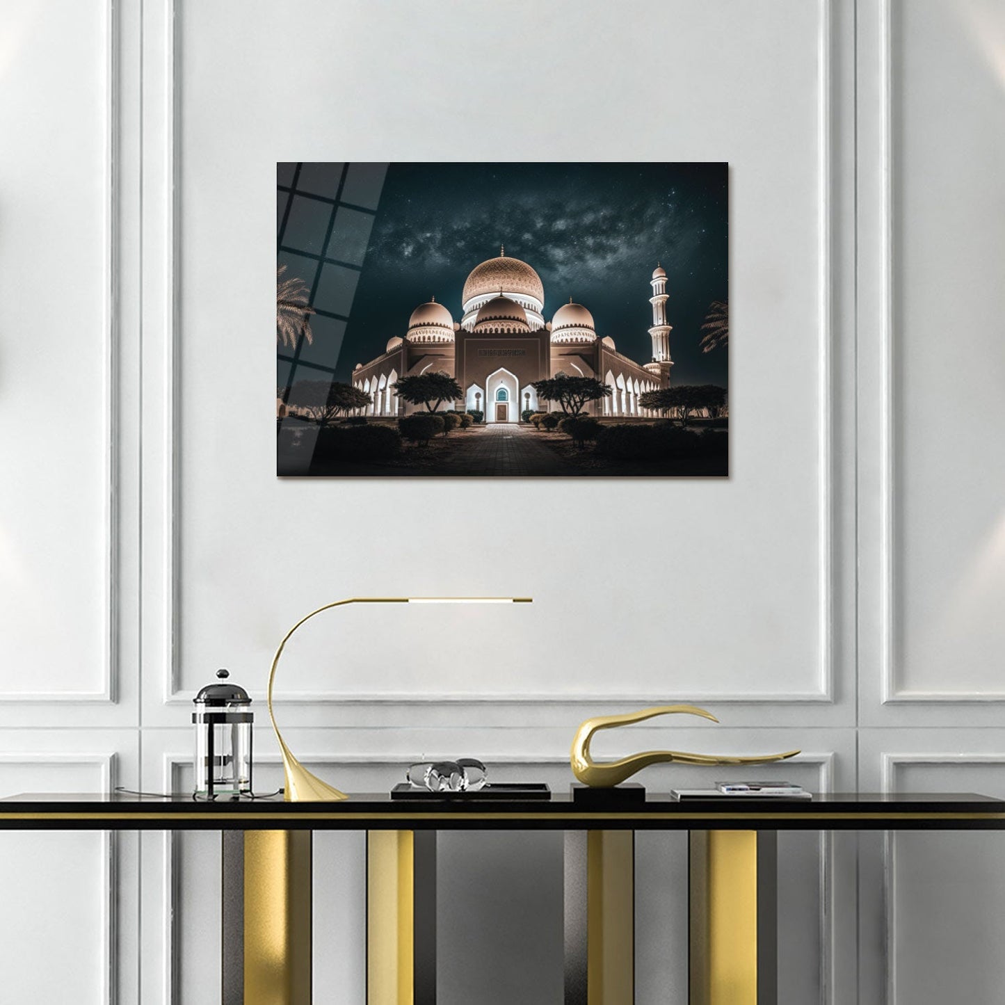 Sheikh Zayed Grand Mosque Glass Islamic Wall Art - WTC010