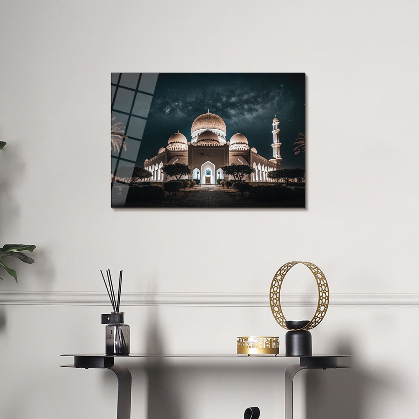 Sheikh Zayed Grand Mosque Glass Islamic Wall Art - WTC010