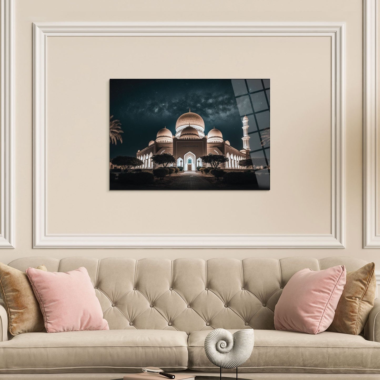 Sheikh Zayed Grand Mosque Glass Islamic Wall Art - WTC010