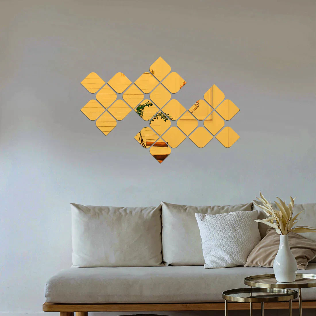 Acrylic Quadrilateral Mirror Wall Stickers