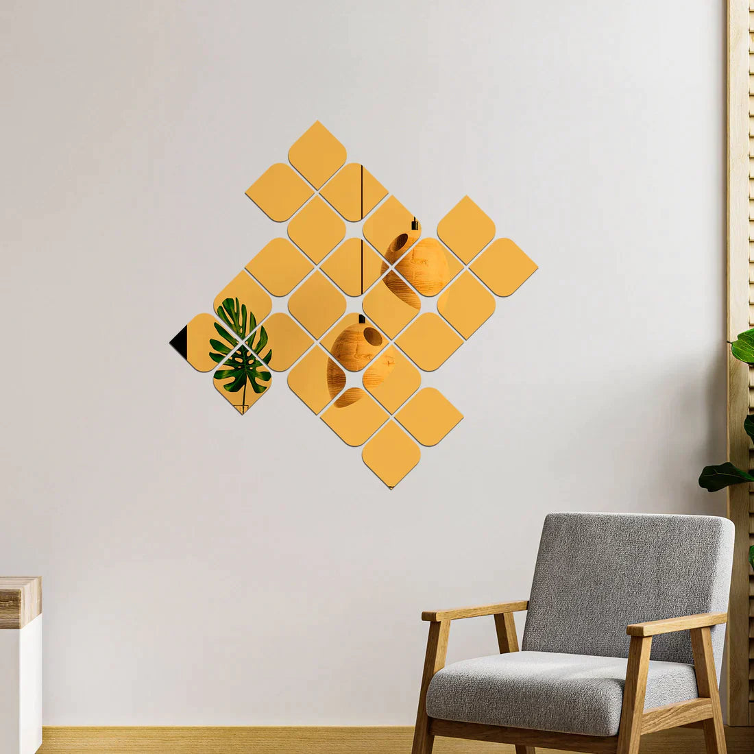 Acrylic Quadrilateral Mirror Wall Stickers