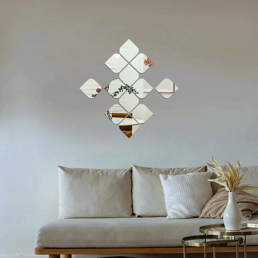 Acrylic Quadrilateral Mirror Wall Stickers