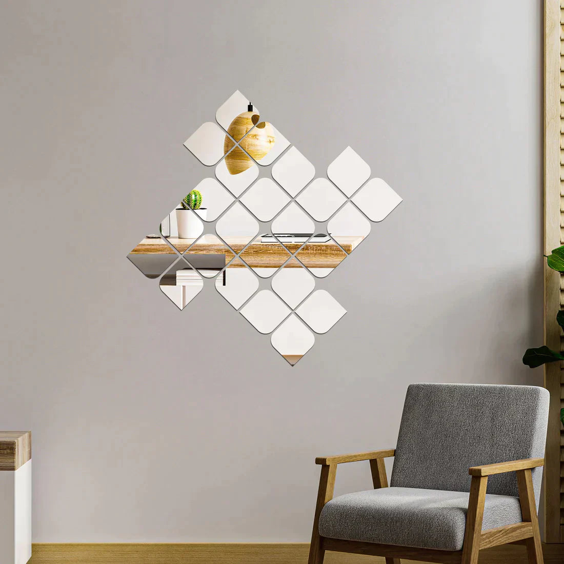 Acrylic Quadrilateral Mirror Wall Stickers