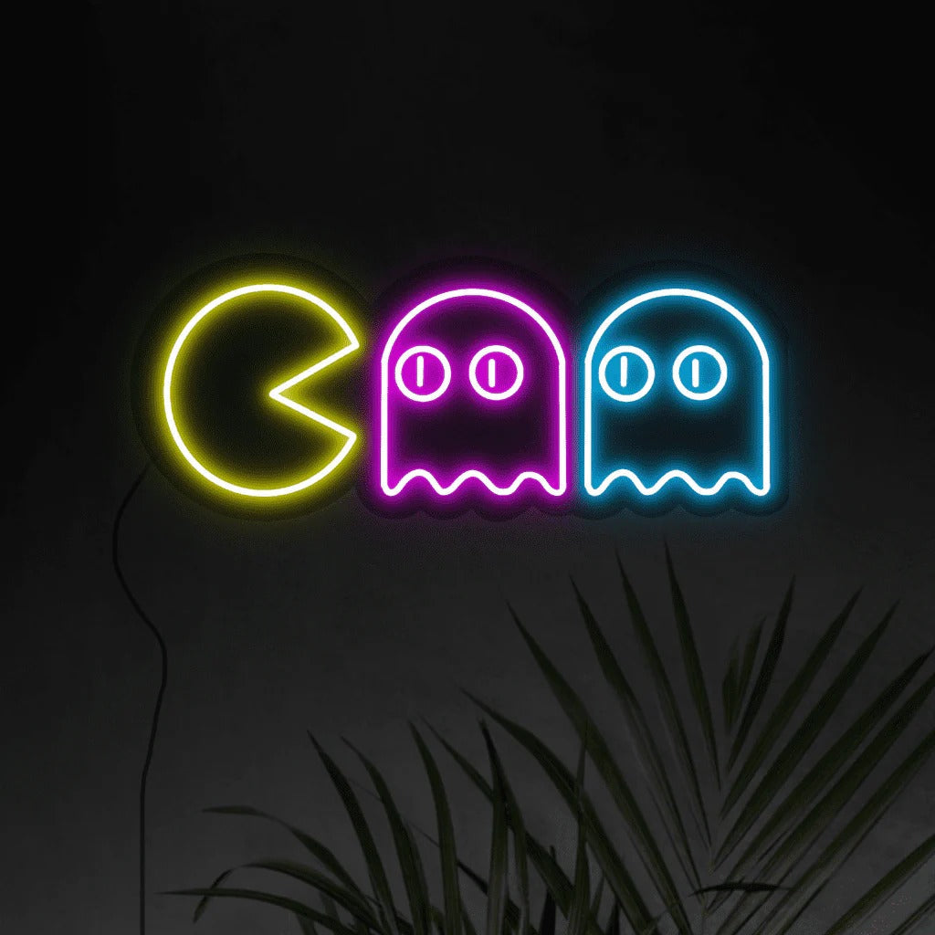 Pacman Neon Sign - Add Retro Gaming Flair to Your Space