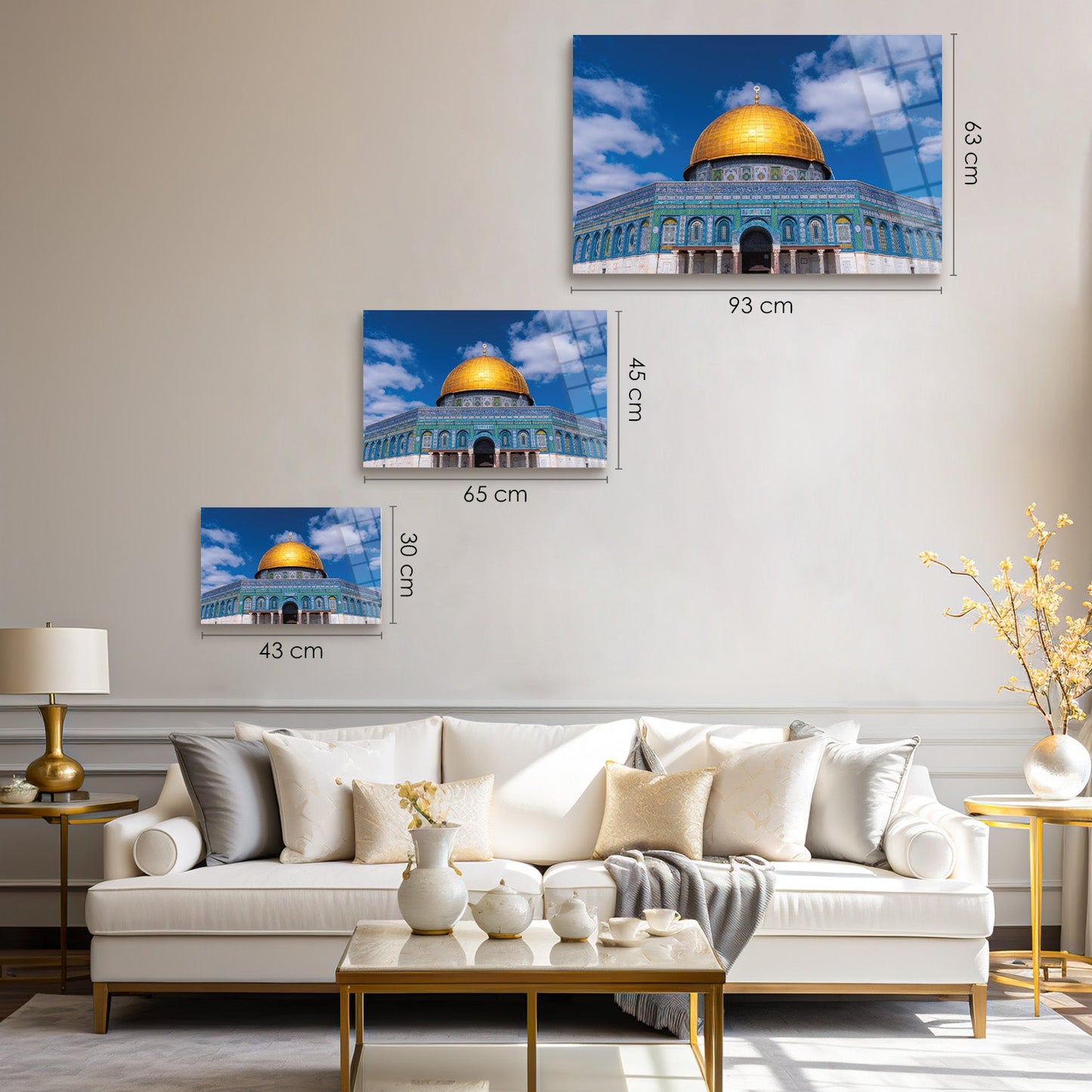 Dome of the Rock Glass Islamic Wall Art - WTC032