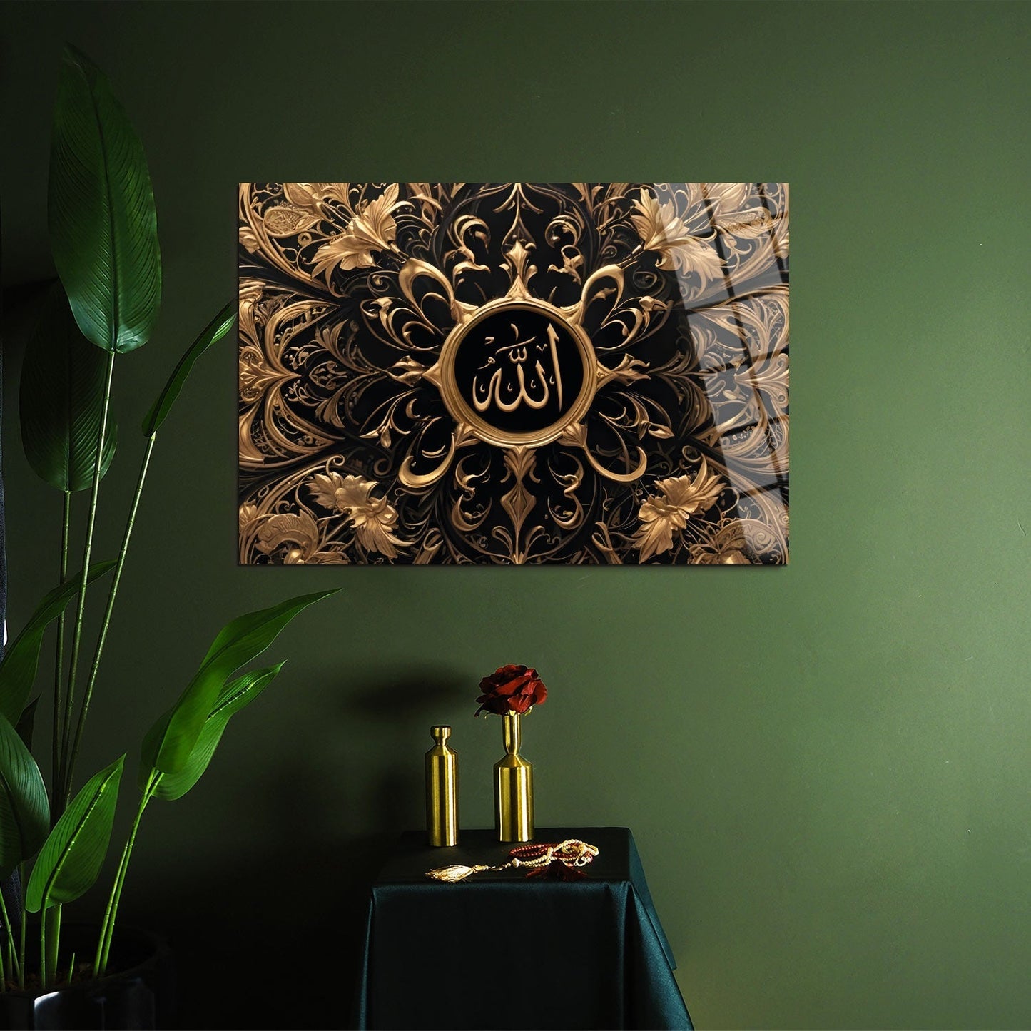 Allah Glass Islamic Wall Art - WTC062