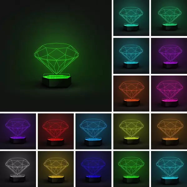 Daimond 3D Illusion Lamp