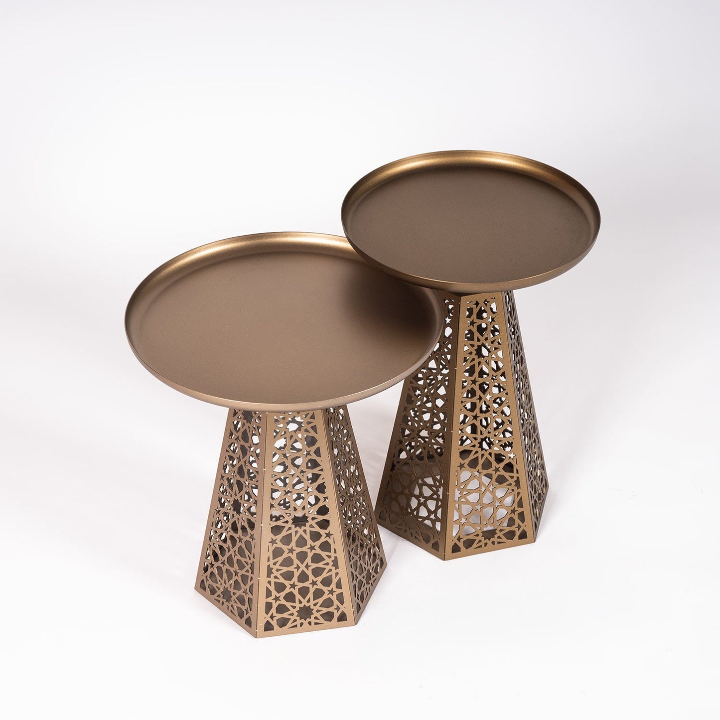 Berlian Metal Islamic Side Table Set of 2 - WAMZ005