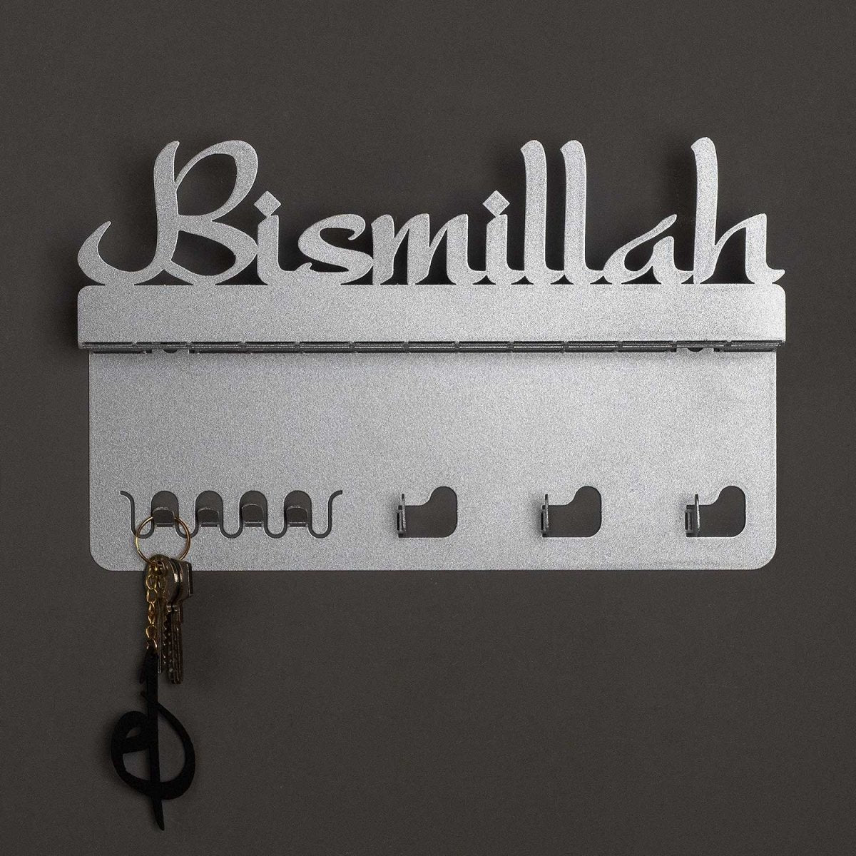 Bismillah Metal Wall Key Holder - WAMH026