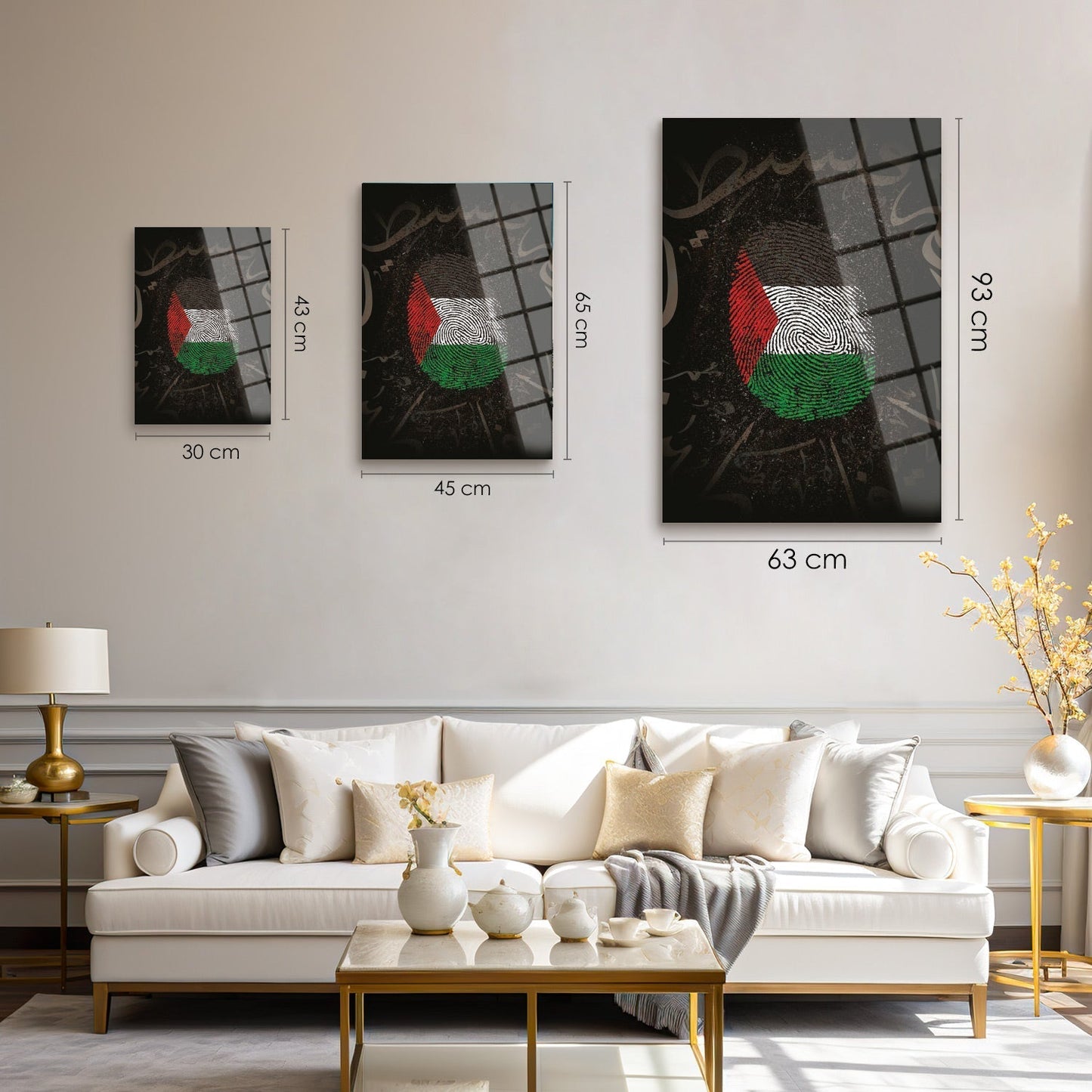 "Free Palestine" Glass Wall Art - WTC061