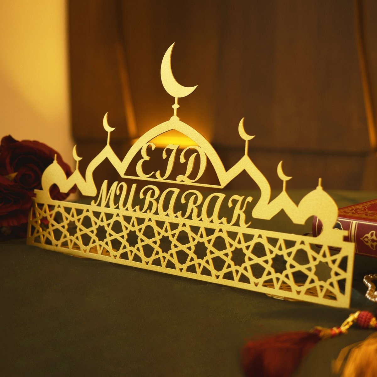 Eid Mubarak Metal Tabletop Decor - WAMH102