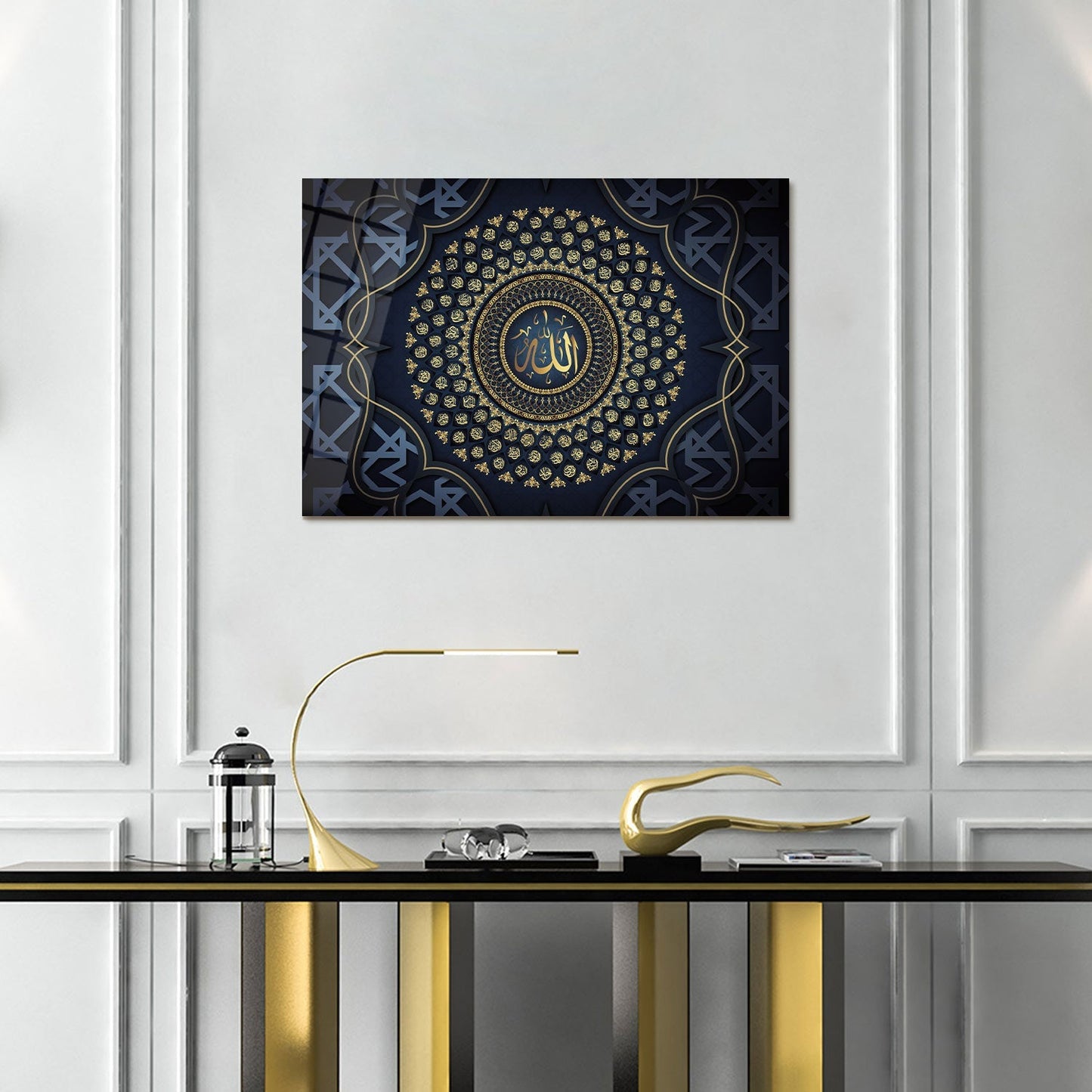 99 Names of Allah (Asmaul Husna) Glass Islamic Wall Art - WTC023