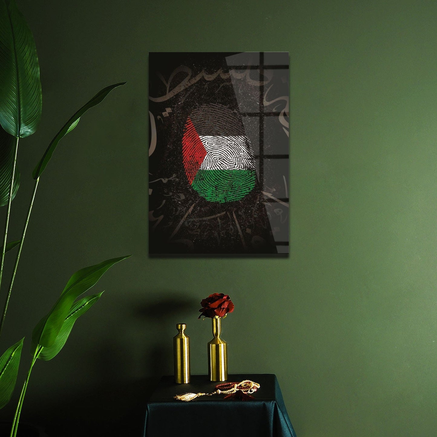 "Free Palestine" Glass Wall Art - WTC061