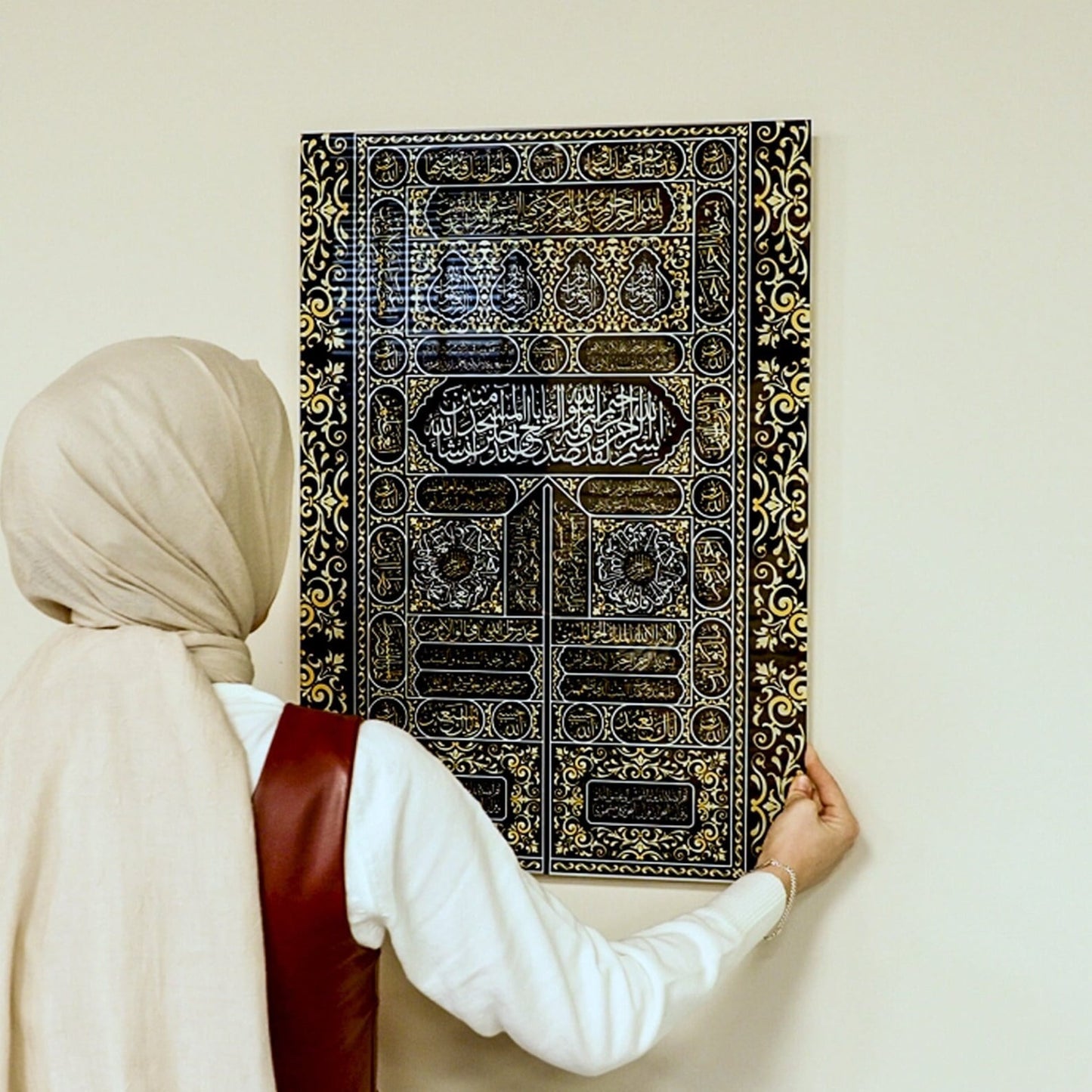 Kiswa of kaaba Gate UV Printed on Acrylic