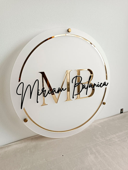 Round Business Logo 3D | Custom Acrylic Business Sign