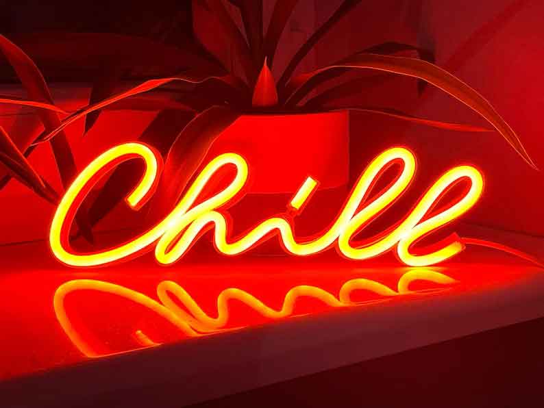 Neon Light Chill Sign - Embrace Relaxation with Chill Neon Sign