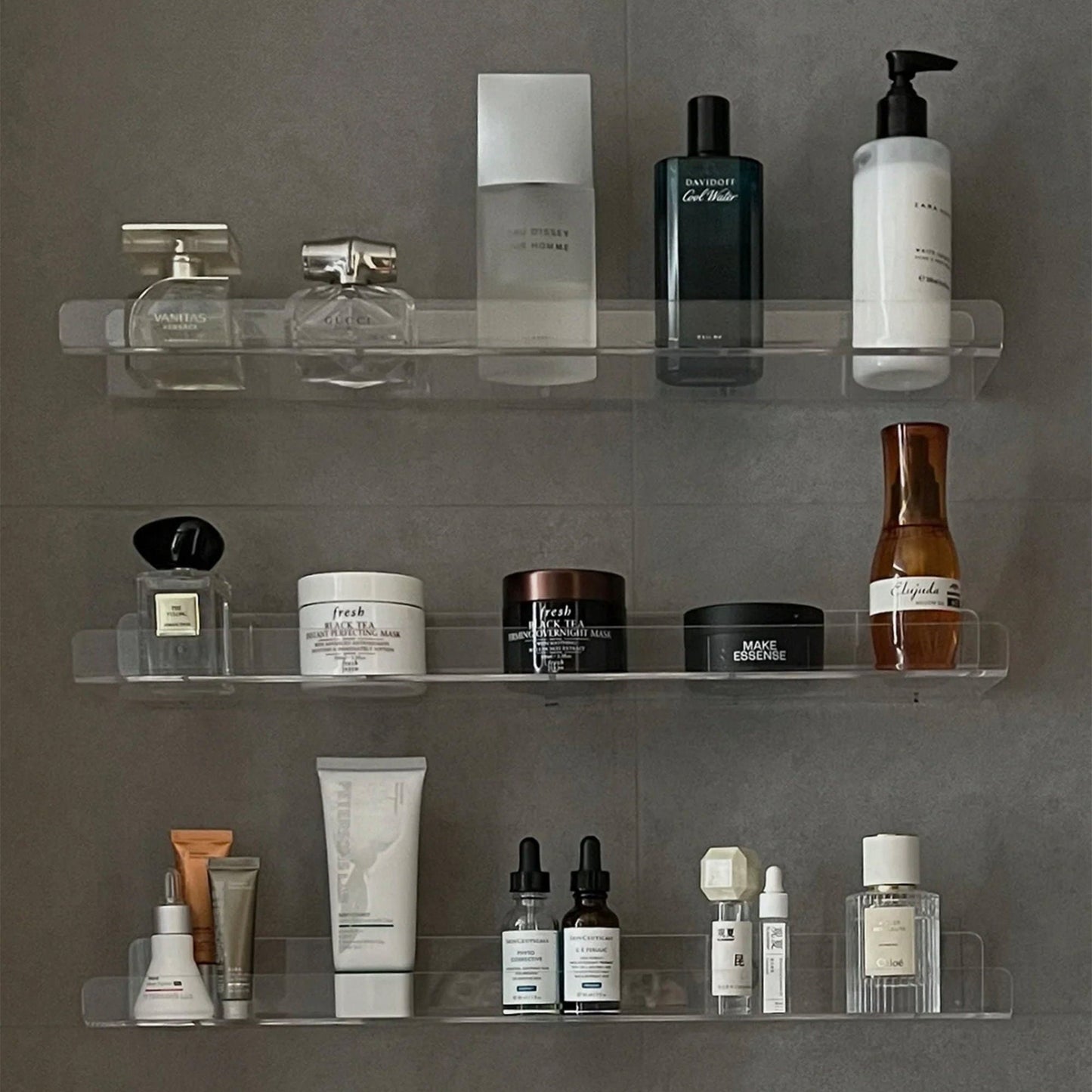 Acrylic shelves | Acylic Holder | Kitchen Organizer | Bookshelf | Hanging Organizer | Bathroom Organizer | Wall Mounted Holder