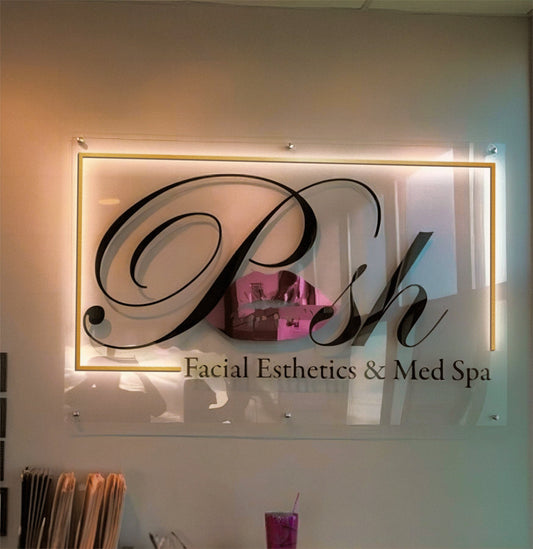 Custom Acrylic Business Logo Sign,Custom Light up Sign