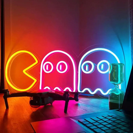 Pacman Neon Sign - Add Retro Gaming Flair to Your Space