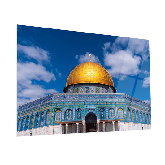 Dome of the Rock Glass Islamic Wall Art - WTC032