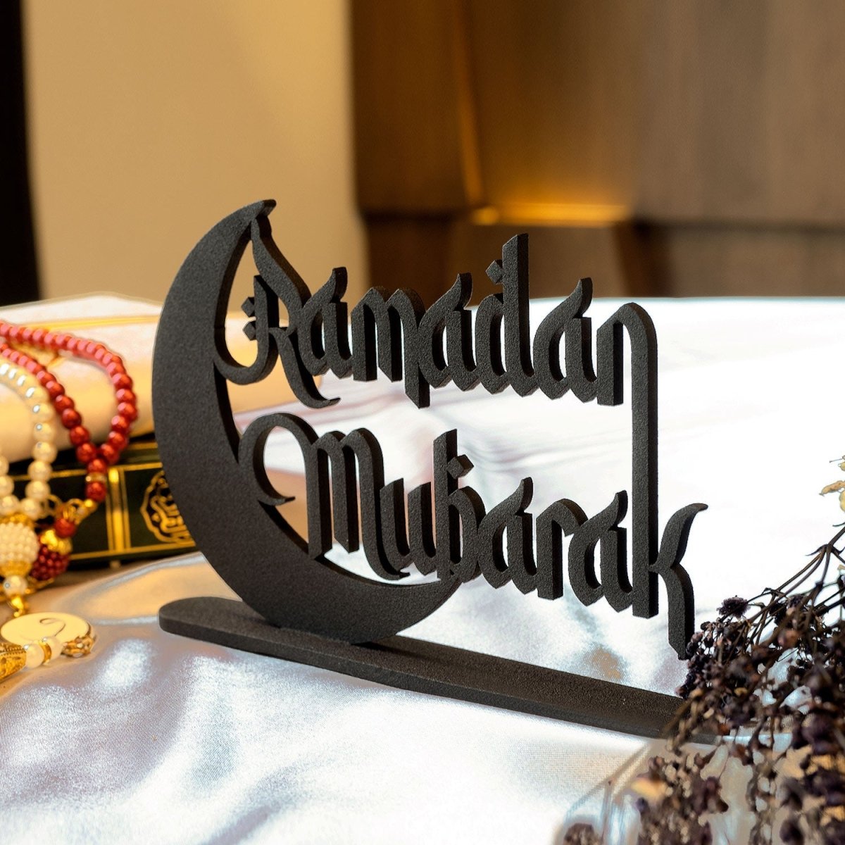 Ramadan Mubarak Metal Tabletop Decor - WAMH107