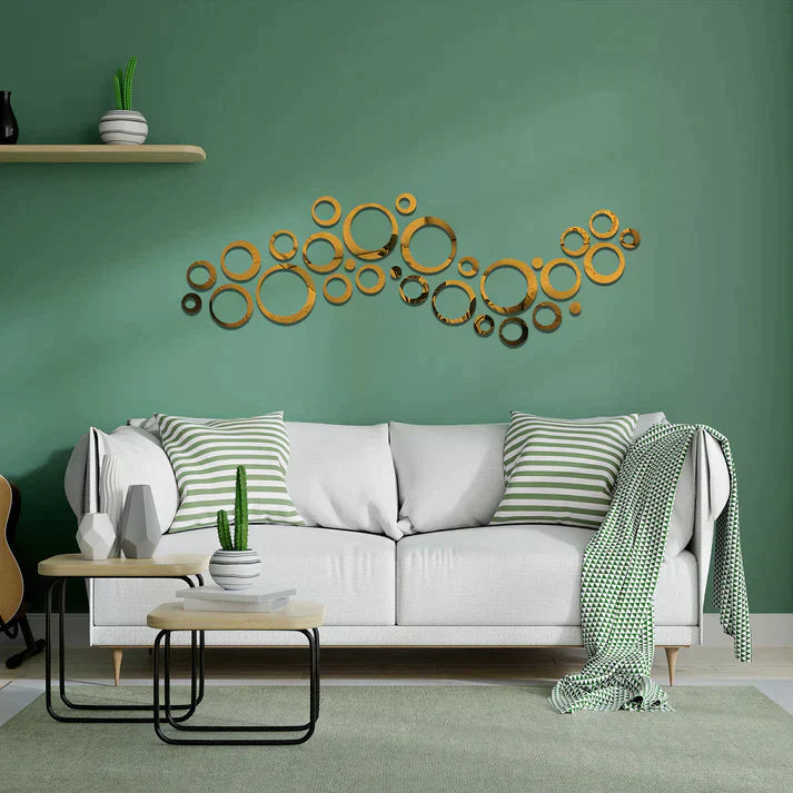 Acrylic Ring Mirror Wall Stickers