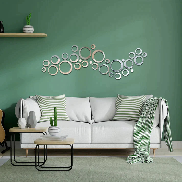 Acrylic Ring Mirror Wall Stickers