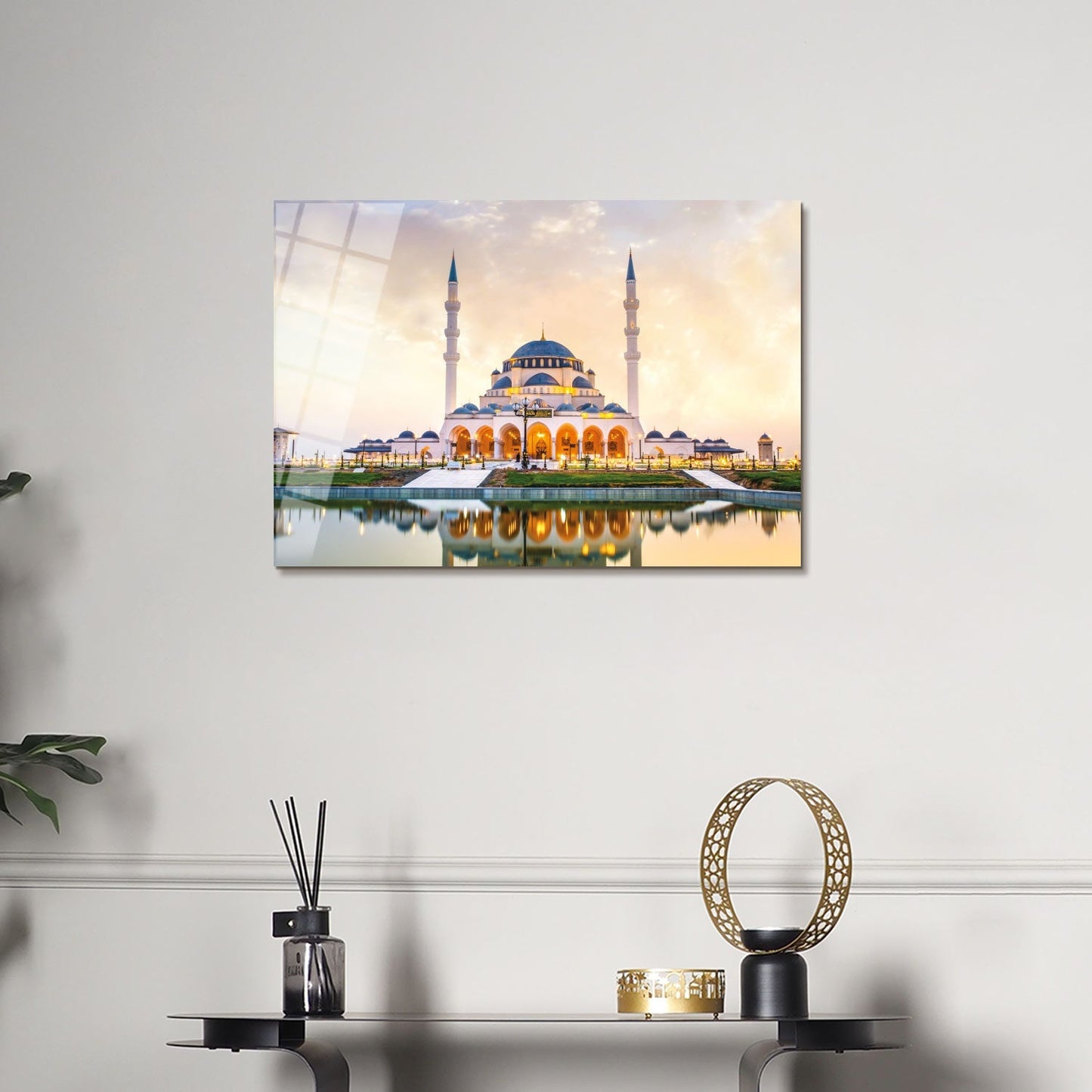 Sharjah Mosque Glass Islamic Wall Art - WTC001