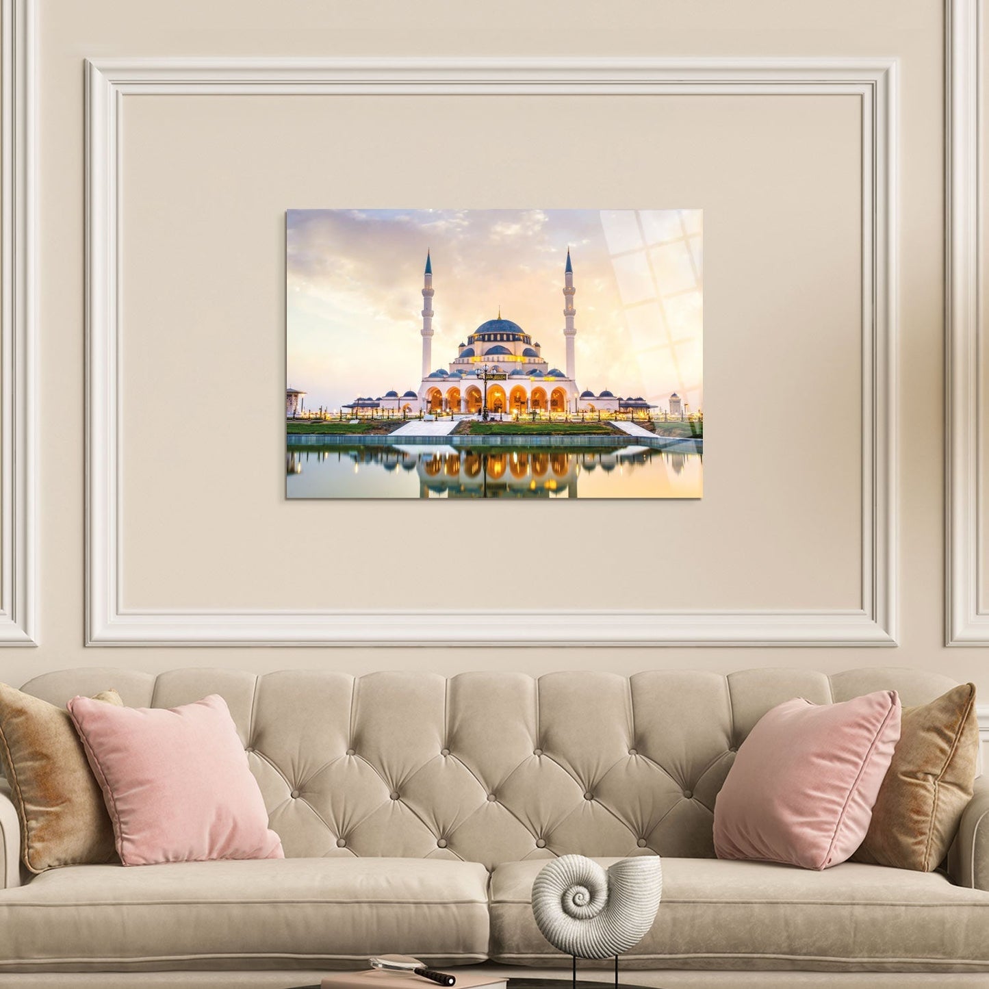 Sharjah Mosque Glass Islamic Wall Art - WTC001