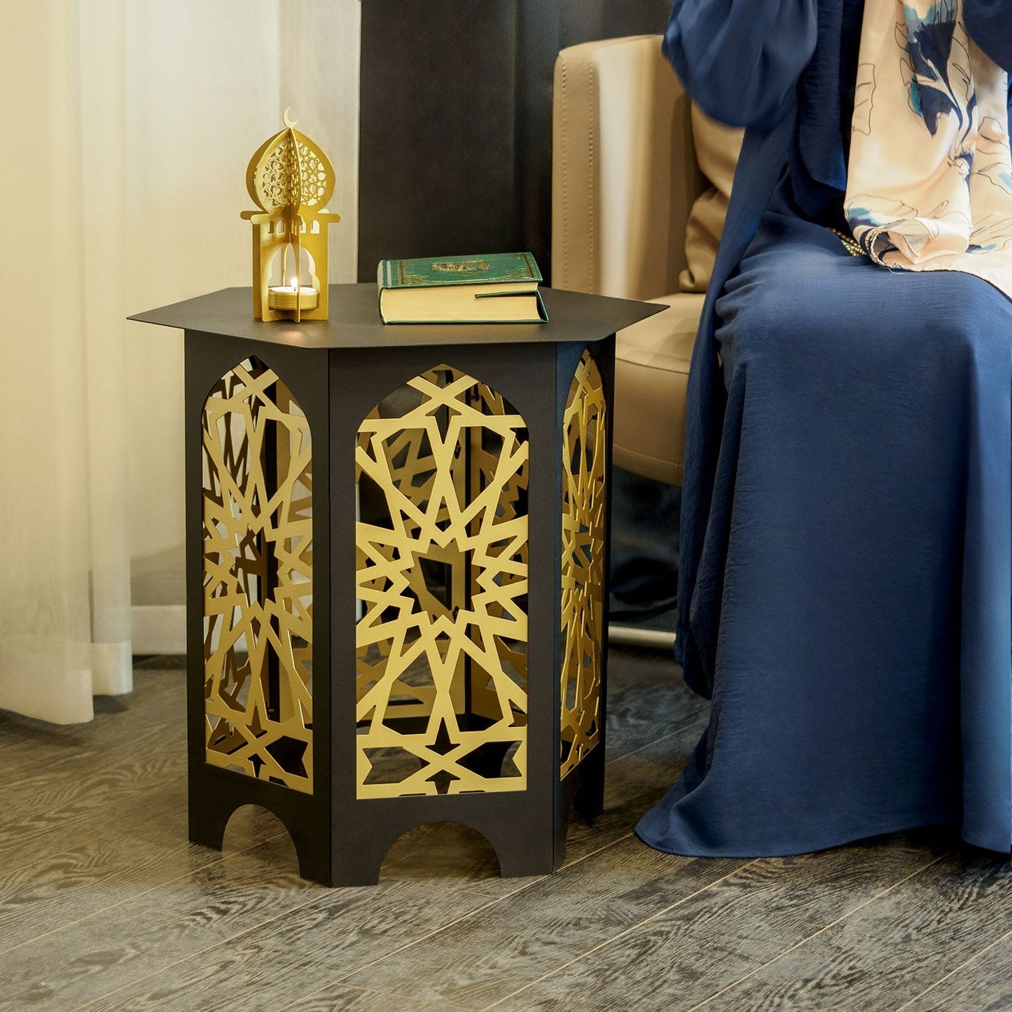 Metal Islamic Side Table - WAMZ001